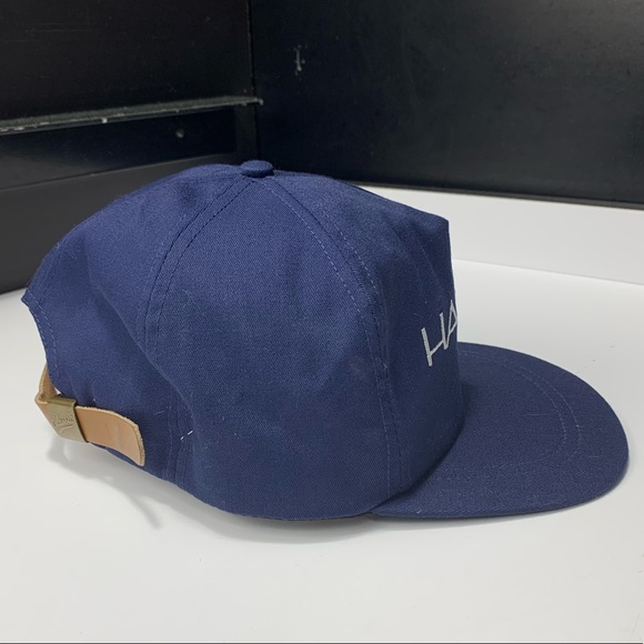 Vintage Classic Sportswear Embroidered HARZA Hat Adjustable Leather Clasp Blue - Picture 4 of 9